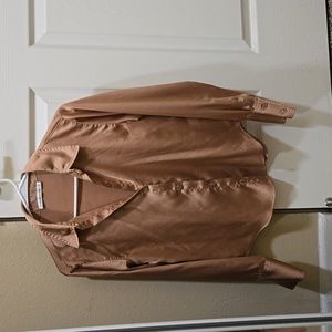 Satin button up
